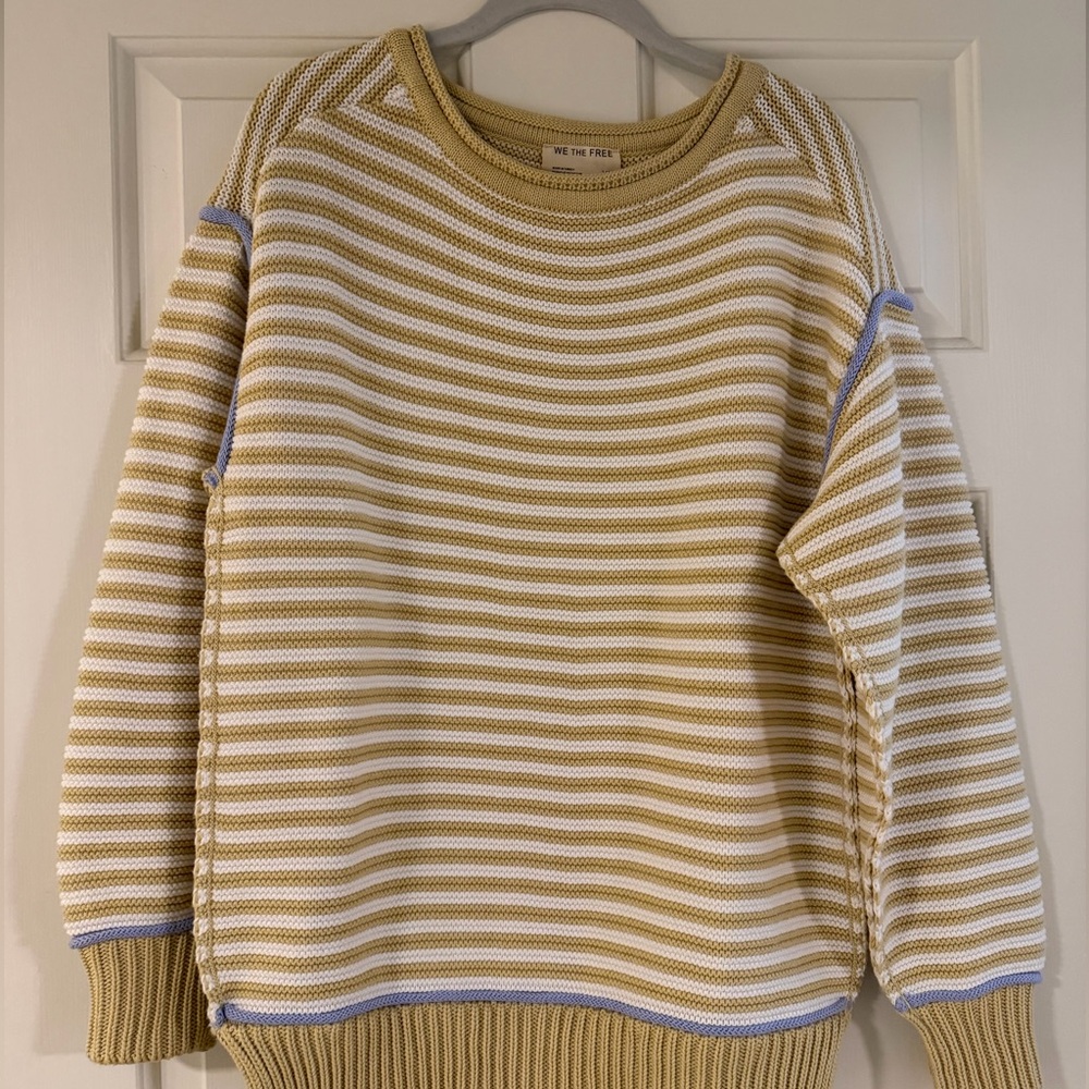 Free People Asher Pullover Striped Sweater